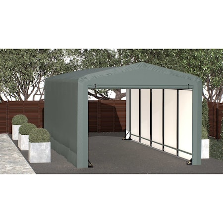 Shelterlogic ShelterTube Wind and Snow-Load Rated Garage, 10x23x8 Green SQAACC0104C01002308